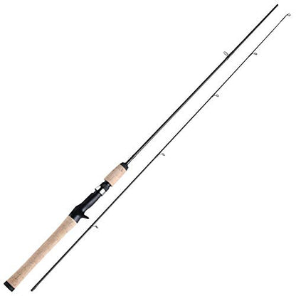 Sougayilang Fishing Rods Graphite Lightweight Ultra Light Trout Rods 2 Pieces Cork Handle Crappie Spinning Fishing Rod - color: Casting6'0''-UL-2pcs