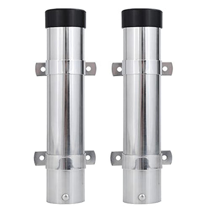AMYSPORTS Steel Wall Rod Holder Fishing Stainless Mount Rod Holder Marine Side Boat Pole Holders Kayak Saltwater Freshwater