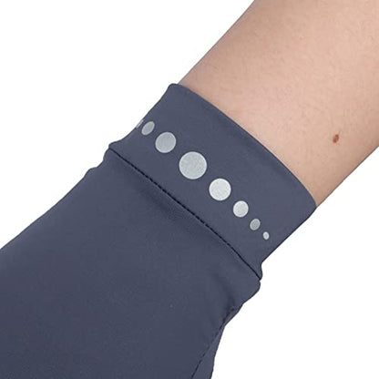 Mens Women Driving Gloves Summer UV Sun Protection Gloves Non-Slip Touchscreen Ice-Silk Sunblock Gloves for Cycling Riding - color: Standard Dark Grey