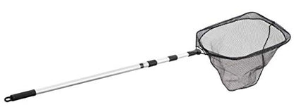 Ego S1 Slider Fishing Net, Ultimate Fishermen’s Tool Fixed Handle, Replaceable Head, Salt & Freshwater, 102" Handle, Small 14x18 Inch Hoop - color: PVC Coated Mesh