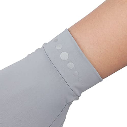 Mens Women Driving Gloves Summer UV Sun Protection Gloves Non-Slip Touchscreen Ice-Silk Sunblock Gloves for Cycling Riding - color: Standard Light Grey