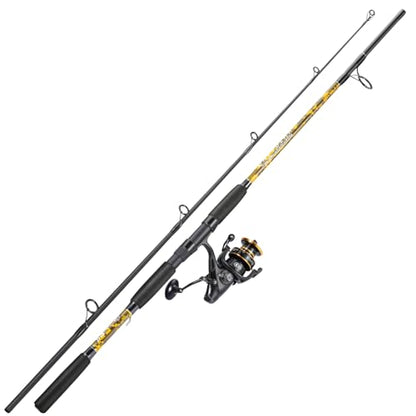 Sougayilang Spinning Rod Combo - MH Action Fishing Pole with Bait Feeder Reel for Catfish, Salmon, Steelhead Freshwater Saltwater Fishing- 7'0"/7'6" - size: 7'0"