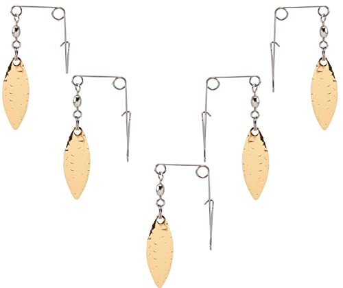 Fishing Spinner Blades for Crappie Spinnerbait - Crappie Fishing Spinner Spin for Jig Lure - style: Gold Willow