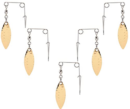 Fishing Spinner Blades for Crappie Spinnerbait - Crappie Fishing Spinner Spin for Jig Lure - style: Gold Willow