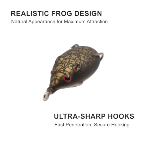 Topwater Fishing Lure Bass Fishing Frog Fishing Hollow Body Frog Bass Pike Snakehead Lure Bait - color: 5cm/12g