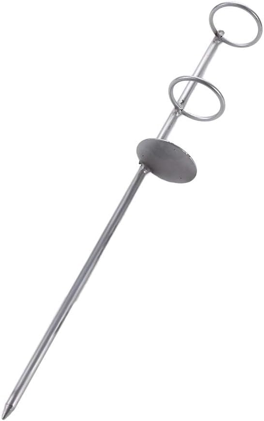 30/40/50cm Portable Stainless Steel Fishing Rod Holder Stand with Ground Spike, Heavy Duty Beach Fishing Pole Support for Sand & Surf, Adjustable Rod Rest for Bank Fishing