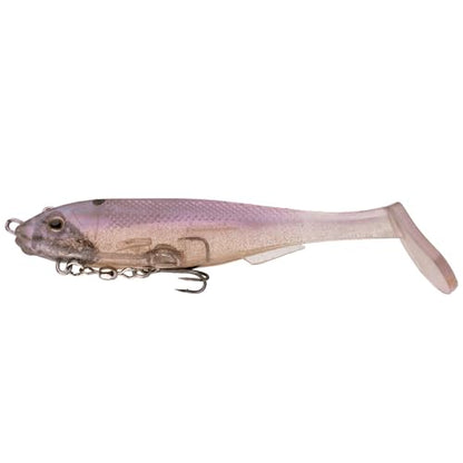 Strike King Final Copy Fishing Lure, Pre-Rigged Soft Plastic Swimbait, Free-Swinging Size 4 Treble Hook, Belly Magnetic Hook Keeper, 7/8-Ounce - color: Crystal Shad