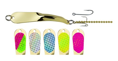 IRON DECOY Salty Fishing Lure Spoon, Saltwater, Casting, Trolling, Jigging, Seatrout, Striped Bass, Mackerel, Snook, Tarpon, Bluefish, Salmon - color: Gold, size: 1 OZ