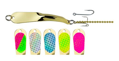 IRON DECOY Salty Fishing Lure Spoon, Saltwater, Casting, Trolling, Jigging, Seatrout, Striped Bass, Mackerel, Snook, Tarpon, Bluefish, Salmon - color: Gold, size: 1/2 OZ