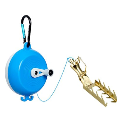 Fishing Lure Retriever - Durable Body, Rescue Tackle Tool, Bait Saver Device, 9.84ft PE Rope Longtail Fishing Accessory | for Saltwater Freshwater Angling Boat Pier River Lake - color: White and blue