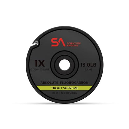 Scientific Anglers Absolute Fluorocarbon Trout Supreme Tippet - size: 1X