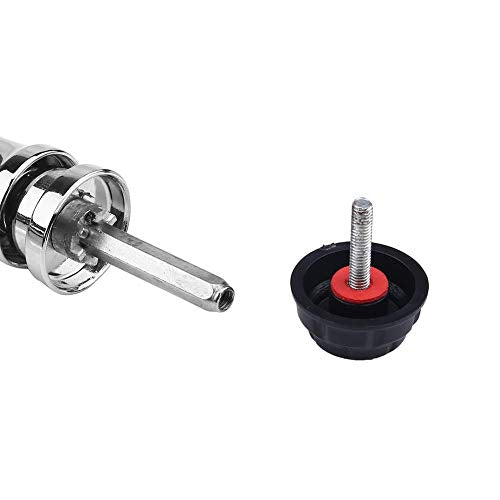 Keenso Spinning Handle Nonslip 2 Reel Replacement Handle Metal Fishing Reel Replacement Parts - size: Silver-Medium for 2000 & 3000