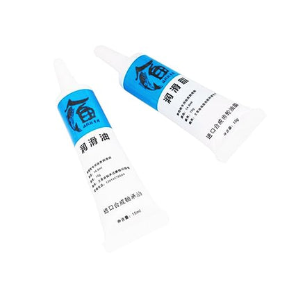 BESPORTBLE 2pcs Fishing Reel Oil and Grease Set for Bearing Maintenance Lubricant for Fishing Wheel Repair Reduces Abrasion and Noise Suitable for Reels