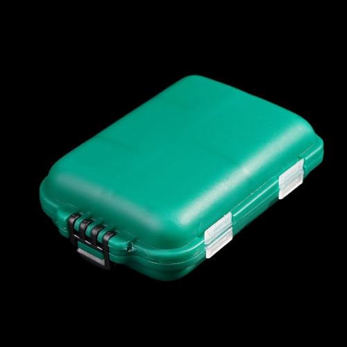 Lattice Fishing Tackle Storage Box Plastic Fishing Lure Case 10 x 6.6 x 2.5 cm Green Portable Tool Box