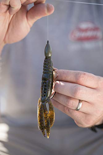 Berkley PowerBait Pit Boss Fishing Soft Bait - color: Green Pumpkin Green, size: 4" (8 Count)