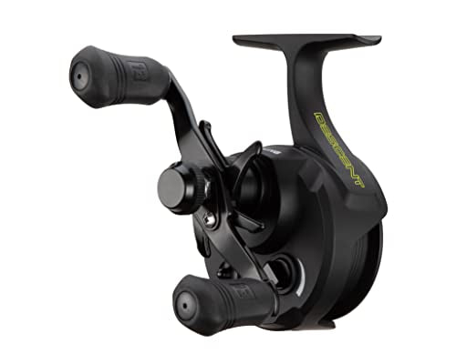 13 Fishing - Descent - Inline Ice Fishing Reel - 2.7:1 Gear Ratio - Left Hand Retrieve (Gen 2) - D2-2.7-LH, Black