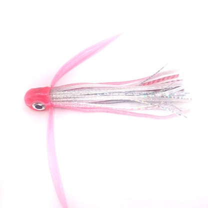 Saltwater Big Game Fishing Lure, for Offshore trolling (FlyBoy) - color: Pink Tiger Sparkle