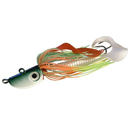 4 Bearded Bucktail Saltwater Octopus Jigs | Striper, Flounder, Fluke, Bass, Bluefish, Blackfish, Offshore, Surf Fishing, Speed, Slow Jigging, Vertical Pitching