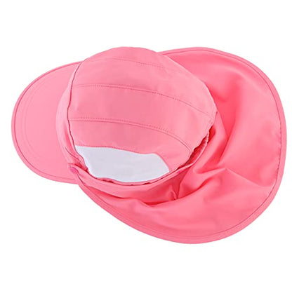 Connectyle Kids Sun Hat with Removable Neck Flap UPF 50+ Sun Protection Baseball Cap Summer Beach Sun Hats 3-6 Years - color: Pink