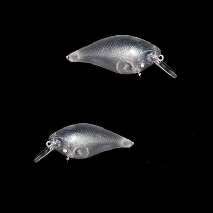 Fishing Lure Blanks Unpainted Fishing Lures,Blank Topwater Popper Lures with Eyes Clear Hard Baits 6.8cm/8g