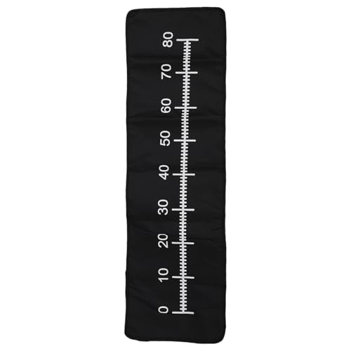 Fish Ruler Measuring Mat, Durable Portable Fishing Measurement Tool with Accurate 0-80cm Scale for Anglers Shore Boat Ice Fishing Polyester Black 30.3x98cm