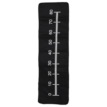 Fish Ruler Measuring Mat, Durable Portable Fishing Measurement Tool with Accurate 0-80cm Scale for Anglers Shore Boat Ice Fishing Polyester Black 30.3x98cm