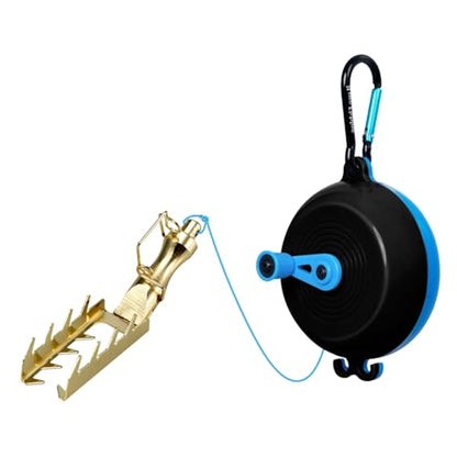 Lure Retriever Tool 30m PE Rope | Lure Retriever Bait Saver for Women Men Fishing Lovers - color: blue black