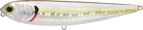 LUCKY CRAFT Sammy 115 Topwater Fishing Lures, 4.5" Midsized Surface Bait, Trout and Bass Lures, Walk-The-Dog Tournament Bait, Bass Fishing Gear - color: 723 Zebra MS Chartreuse Shad