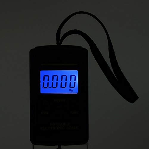 Digital Fish Scale, 88lb/40kg Luggage Scale Portable Plastic Electric Digital Hanging Scale with Hook, Fish Weighing Scales with LCD Display