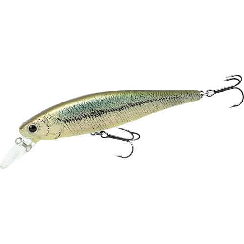 LUCKY CRAFT Pointer 100SP, Jerkbait Side by Side Action Tournament Winning Perfect Wobbling Freshwater Lake Bass Fishing Champion Bait - color: 818 Live Pearl Wakasagi