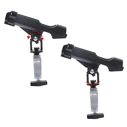 Croch Fishing Rod Holder Boat Rods Holder Folding Holder with Large Clamp Opening 360 Degree Adjustable Fishing Rod Racks Fishing Rod Holder 2 pcs