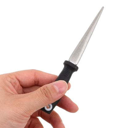 Operitacx Half Round Fishhook Sharpener with Ergonomic Handle Fine Precision File for Fishing Hooks Multi-Functional Portable Grinding Tool for Outdoor Use Sturdy for Glass Marble Bone