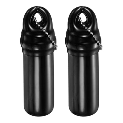 uxcell Floating Keychain, Float Key Ring Holder with Waterproof Container, Float Key Pendant for Fishing - color: Black
