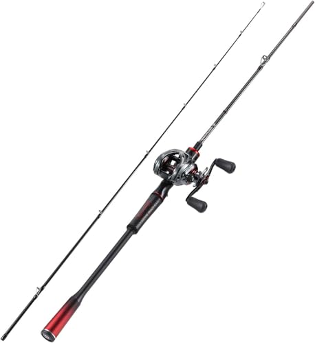 Sougayilang Fishing Rods, Spinning Rods and Casting Fishing Rods, with Full Carbon Fiber Handle, 24T Carbon Fiber 2PCS Fishing Pole for Long Casting Bass, Trout, Panfish - size: Spin-6'00''
