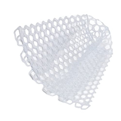 Fly Fishing Landing Net, Collapsible Clear Rubber Replacement Bag with Soft Mesh for Angler, White 21cm Depth