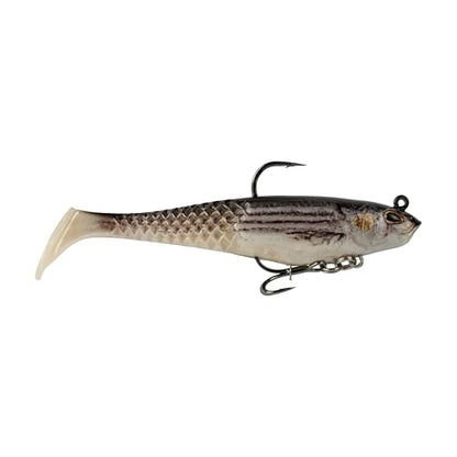 Berkley PowerBait Saltwater Pre-Rigged Cullshad Fishing Soft Bait - color: Mullet, size: 6 in (1.625 oz)