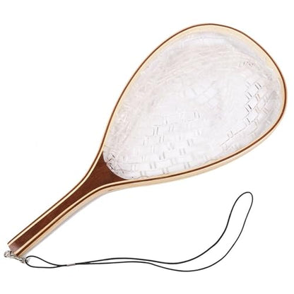Fly Fishing Net, Soft Mesh Trout with Handle, Catch and Release Landing for Freshwater, Saltwater, Gift for Anglers & Fly Fishing Enthusiasts - style: Rectangular Hole Net