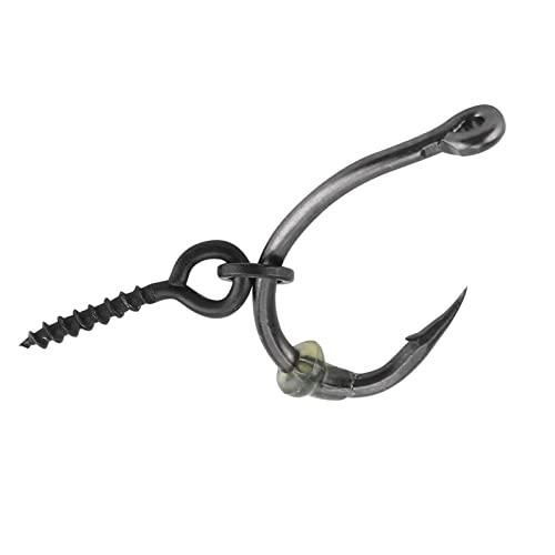 30Pcs Carp Fishing, Carp Hooks, Carp Fishing Rig Hook Bait Stoppers Bait Screws Terminal Tackle