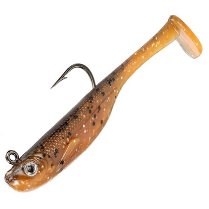 Strike King Homing Minnow Fishing Lure, Pre-Rigged Soft Plastic Swimbait, 3-Pack - color: Orange Bream, size: 3"