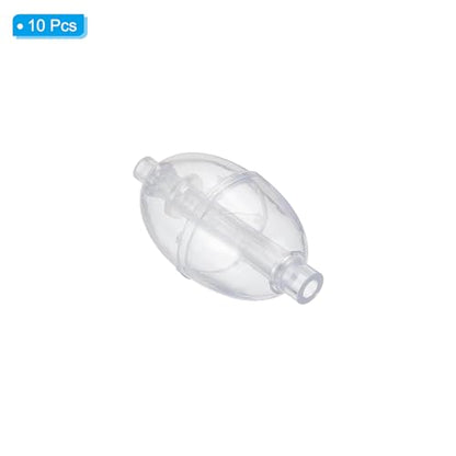 PATIKIL Fishing Slip Cast Spin Floats 1.5 in, 10 Pack ABS Oval Bend Fishing Bobber Tackle for Freshwater Saltwater, Clear