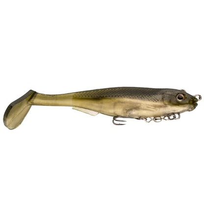 Strike King Final Copy Fishing Lure, Pre-Rigged Soft Plastic Swimbait, Free-Swinging Size 4 Treble Hook, Belly Magnetic Hook Keeper, 7/8-Ounce - color: AYU