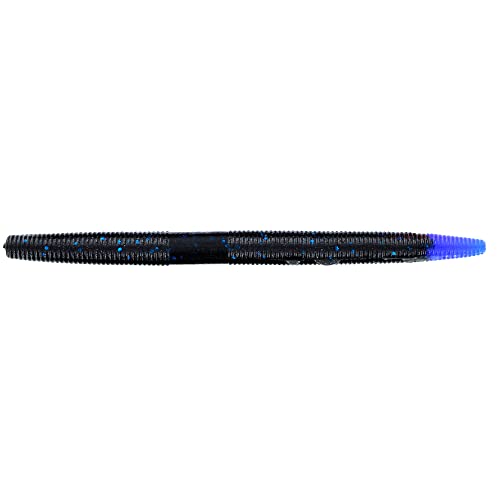Yamamoto 5" Senko Soft Stick Bait, 10-Pack, Bass Fishing Soft Plastic Lure, Multiple Colors - color: Black Blue Flake Blue Tip