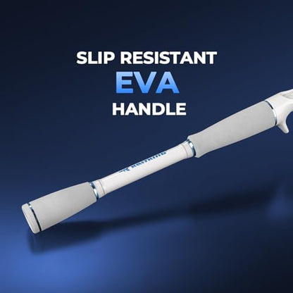 KastKing Centron Lite Fishing Rod and Reel Combo, IM6 Graphite 2Pc Blanks, Stainless Steel Guides with Ceramic Rings, Contoured EVA Handles & Fighting Butt, Split or Full Rear Handle Design, 13 Models - style: Cast-6'0" Medium- Left Handed-2pcs