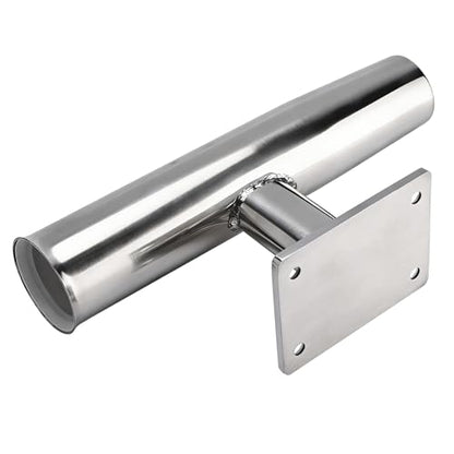 YaeMarine 2/4Pcs Tournament Style Stainless Steel Wall /Transom Mount Rod Holders for Marine Boat - style: 90 Degree-2pcs