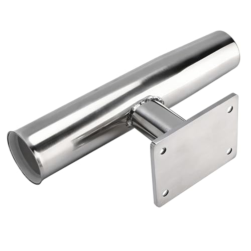 YaeMarine 2/4Pcs Tournament Style Stainless Steel Wall /Transom Mount Rod Holders for Marine Boat - style: 90 Degree-4pcs