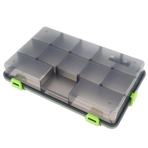 Fishing Lure Boxes, Waterproof Seal Bait Storage Case Fishing Tackle Storage Boxes, Hooks Organizer Containers (11.02 x 6.69 x 1.97 inch)
