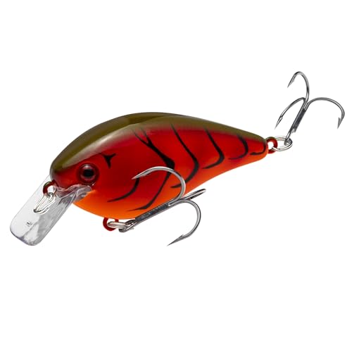 Strike King KVD 1.5 Hard Knock Fishing Lure, 3/8 oz, 3D Lifelike Eyes - color: Fire Craw, size: 3/8oz