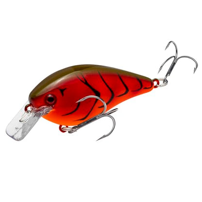 Strike King KVD 1.5 Hard Knock Fishing Lure, 3/8 oz, 3D Lifelike Eyes - color: Fire Craw, size: 3/8oz