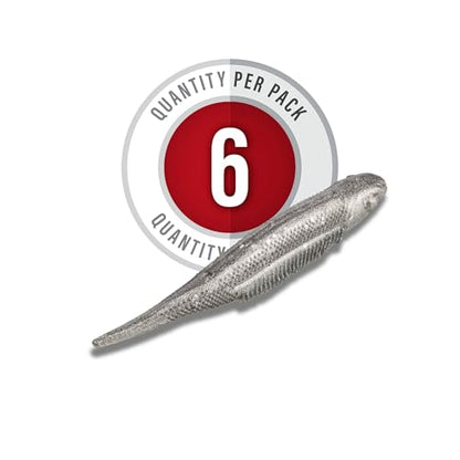 Strike King Strike King Spotlight Shim-E Minnow Fishing Lure, Soft Plastic Jerkbait, 6-Pack - color: Carolina Chrome, size: 3"