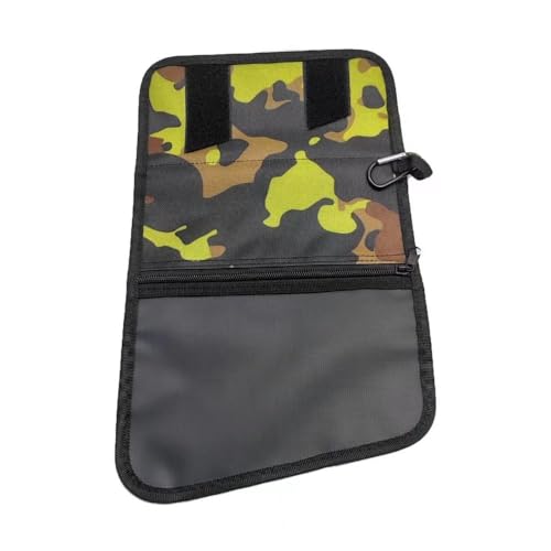 Fishing Bait Storage Bag with PVC Inner Bags Fishing Lure Baits Tackle Binder Organizer for Lures and Accessories - style: Camouflage blue